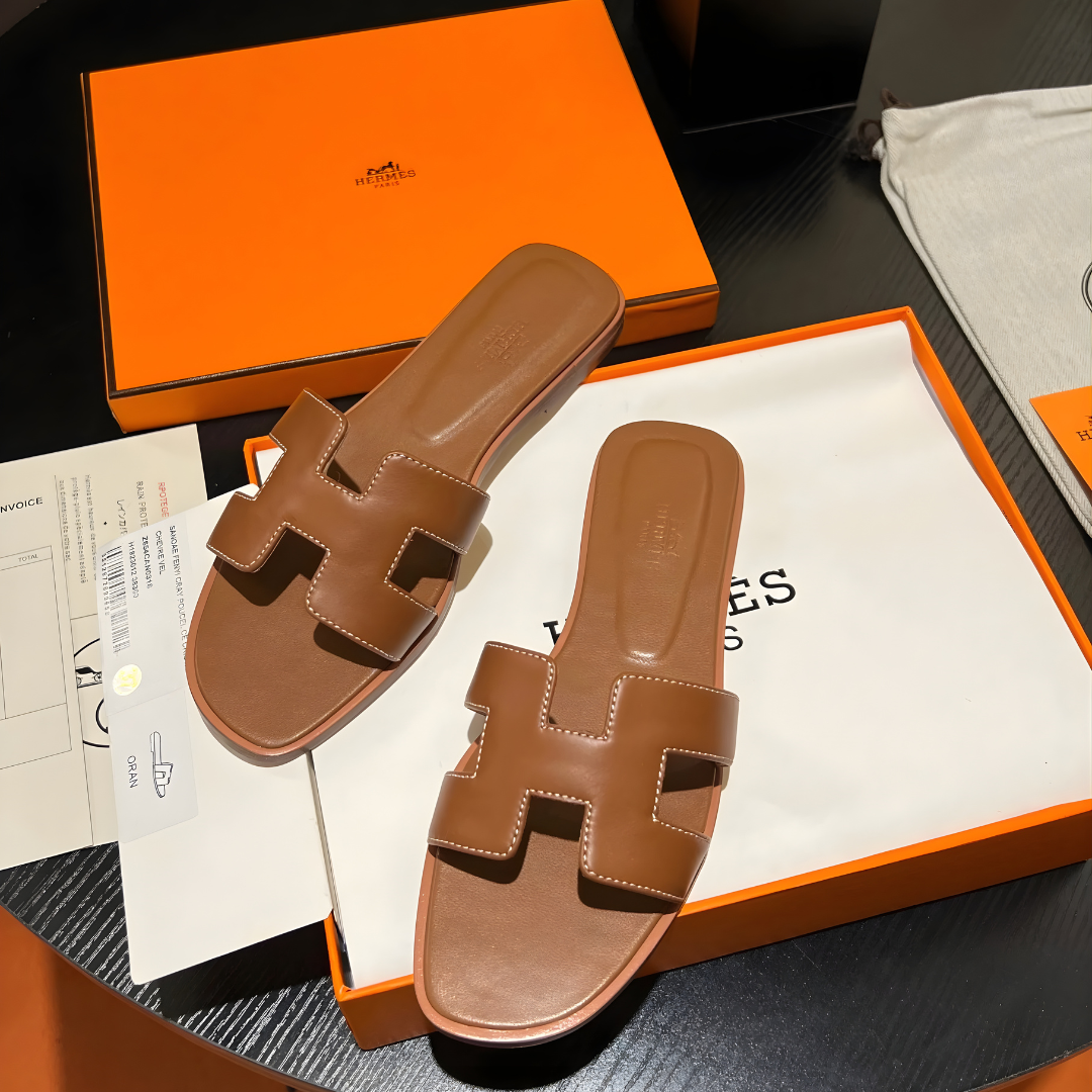 HERMES Slide Brown - MasterPlus Series - Brand Box Packaging