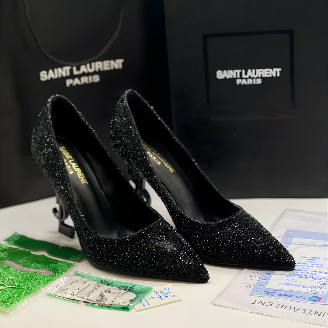 Saint Lauren Opyum Glitter Pumps - Master Plus Series - Brand Box