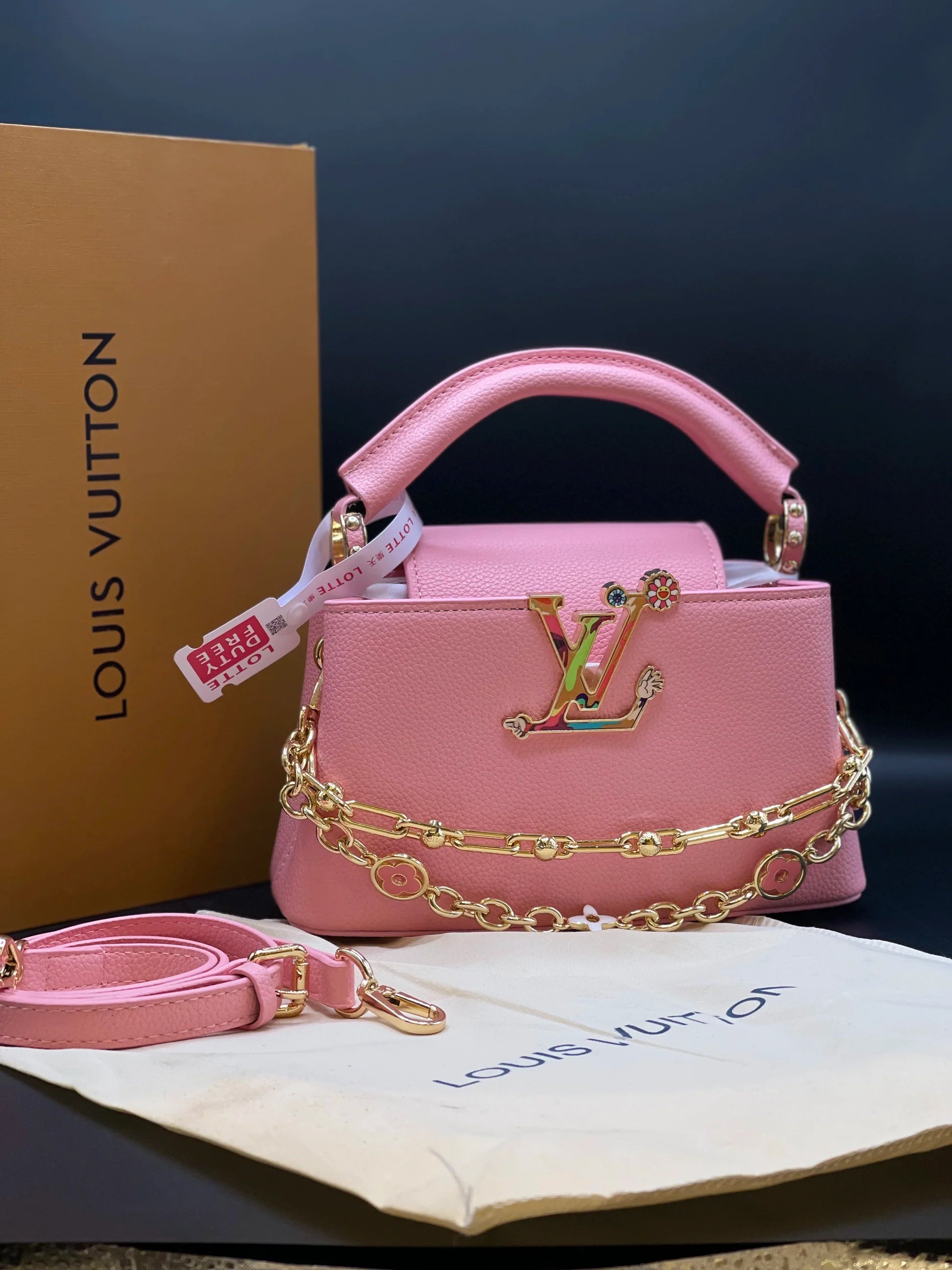 LV Capucine Mini Handbag Pink - Master Plus Series - Brand Box Packaging