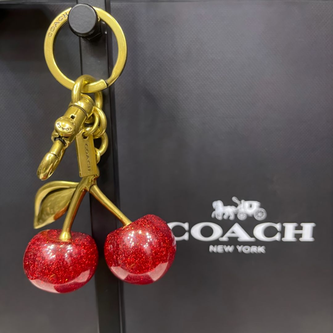 Coach Cherry Bag Charm Keychain
