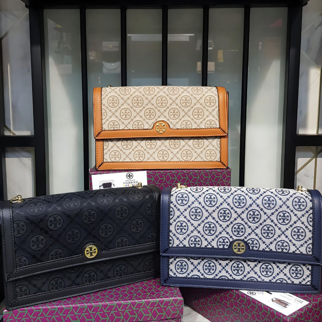 Tory Burch Monogram Jacquard Mini Cross body Bag