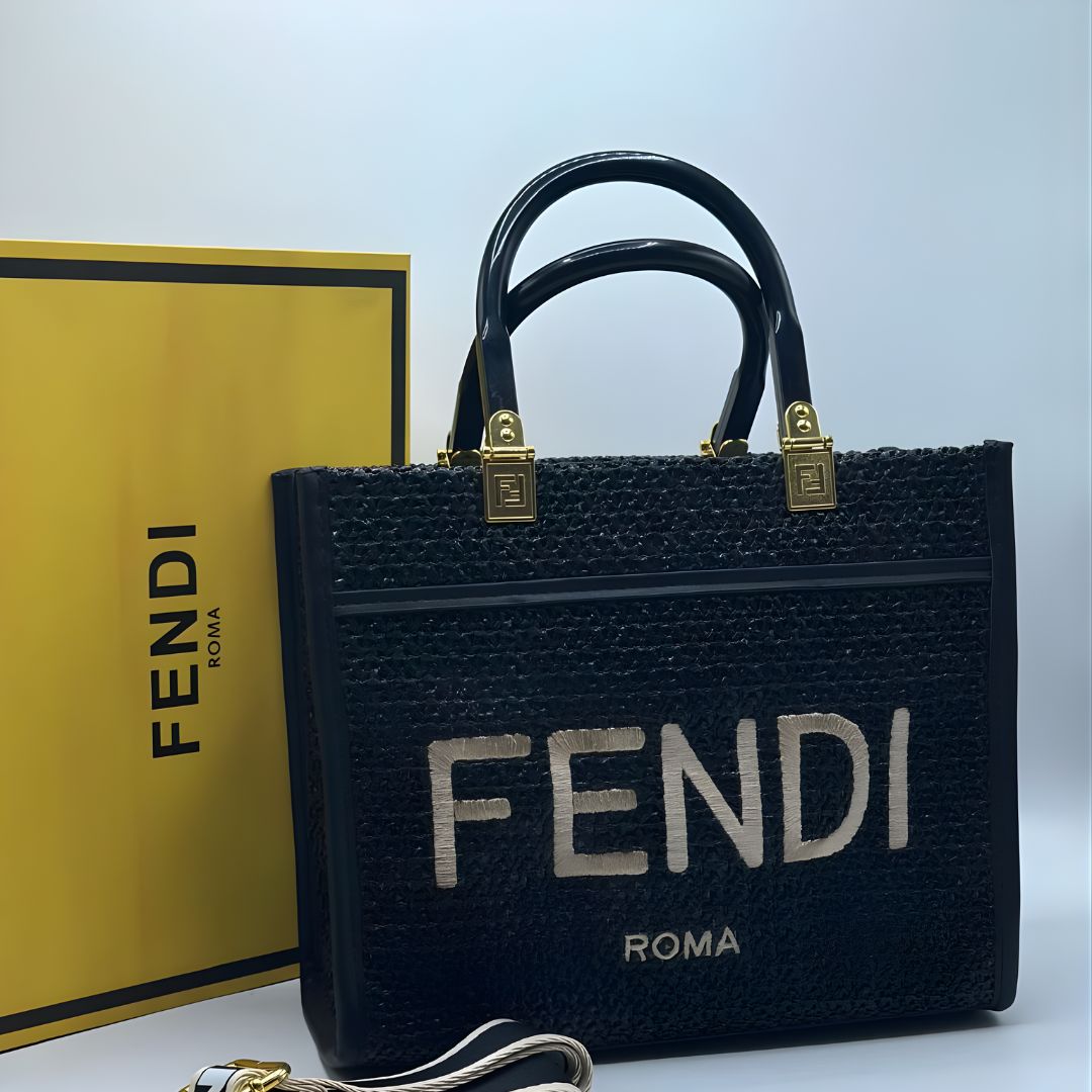 Fendi Rome Tote Bag - Black