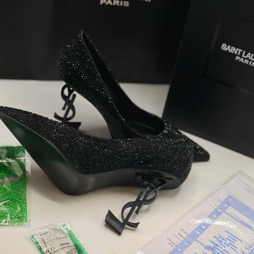 Saint Lauren Opyum Glitter Pumps
