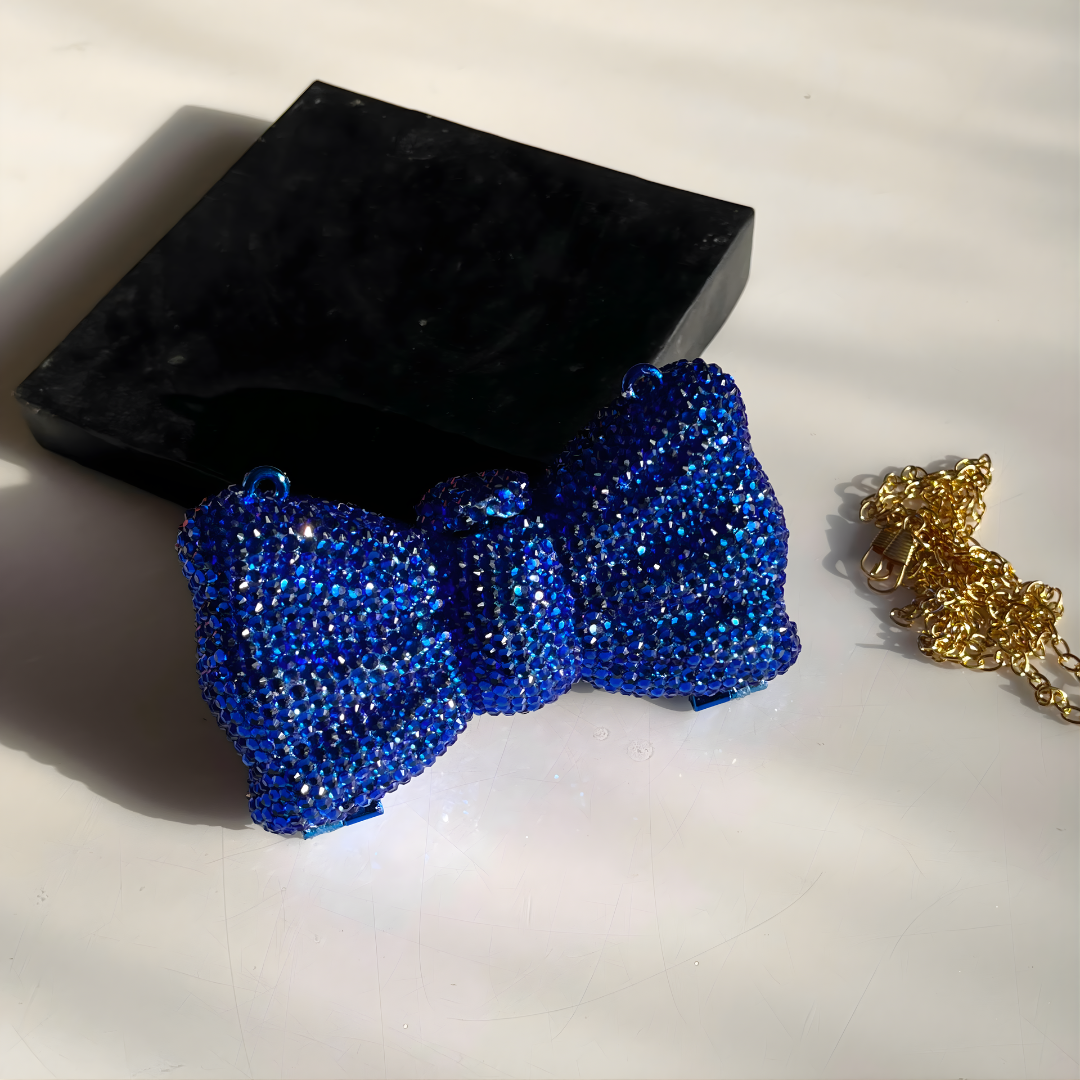 Viral Swarovski Mini Rhinestone Bow Clutch