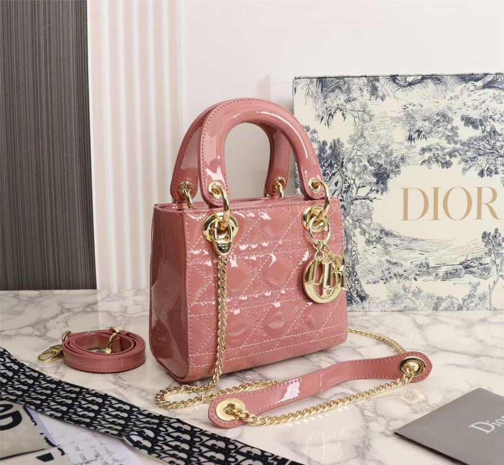 Christian Dior Lady Mini Handbag with Scarf