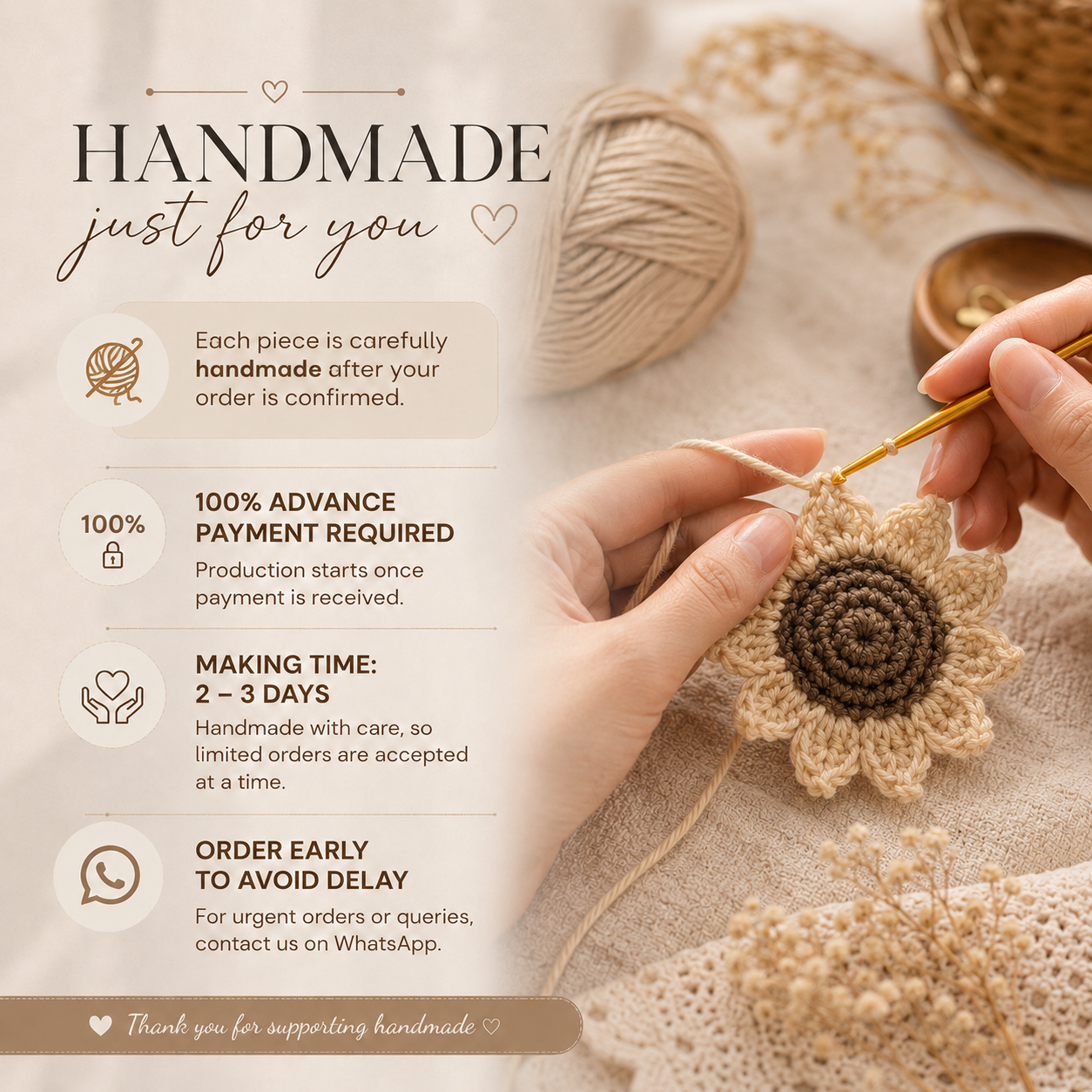 Bow Crochet Keychain - 100% Advance Payment
