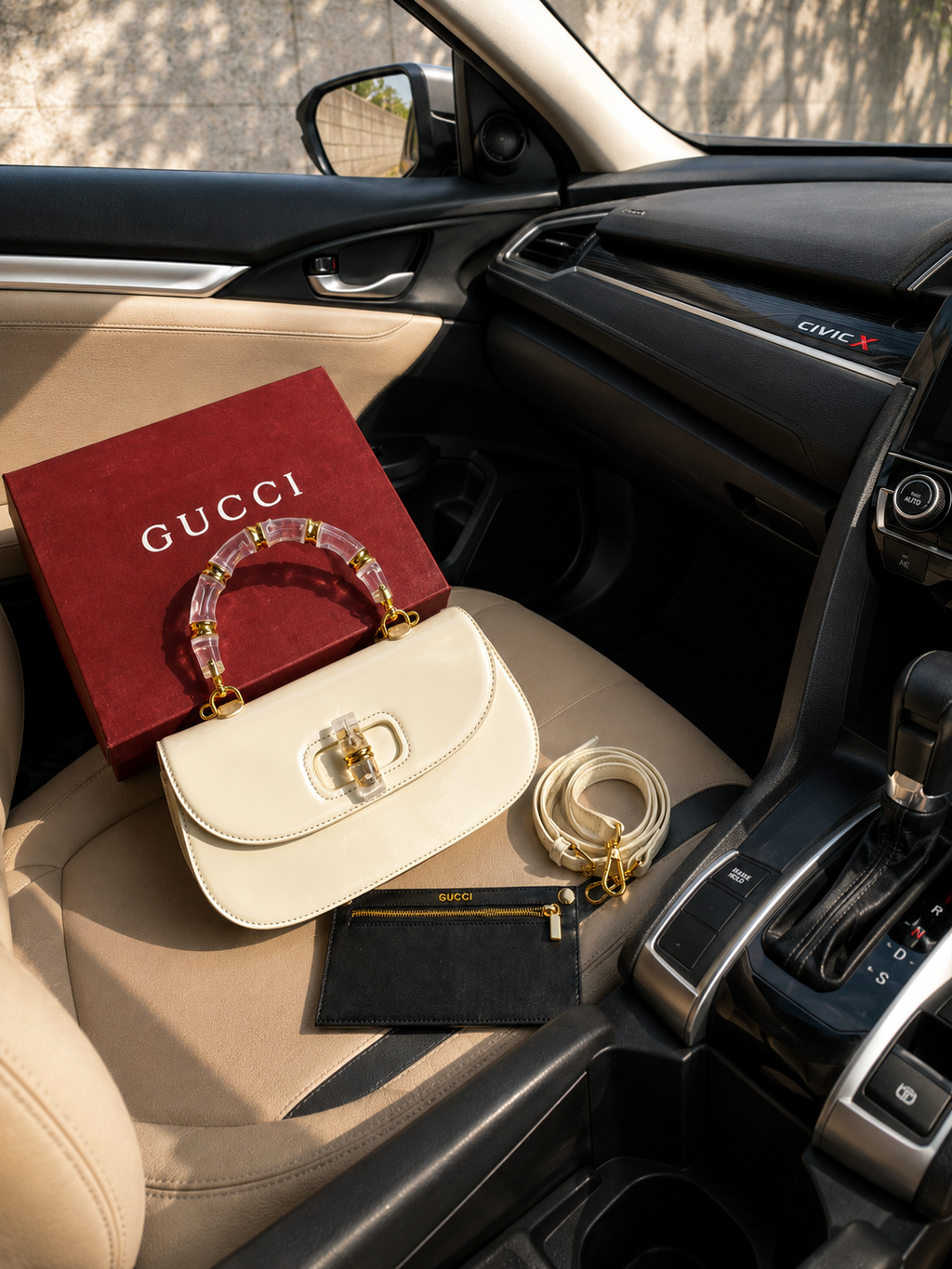 Gucci Bamboo 1947 Top Handle Bag – Ivory White