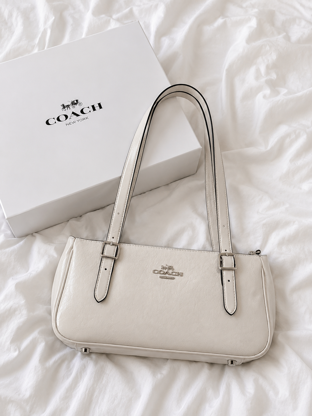 Coach Asher Shoulder Bag - White