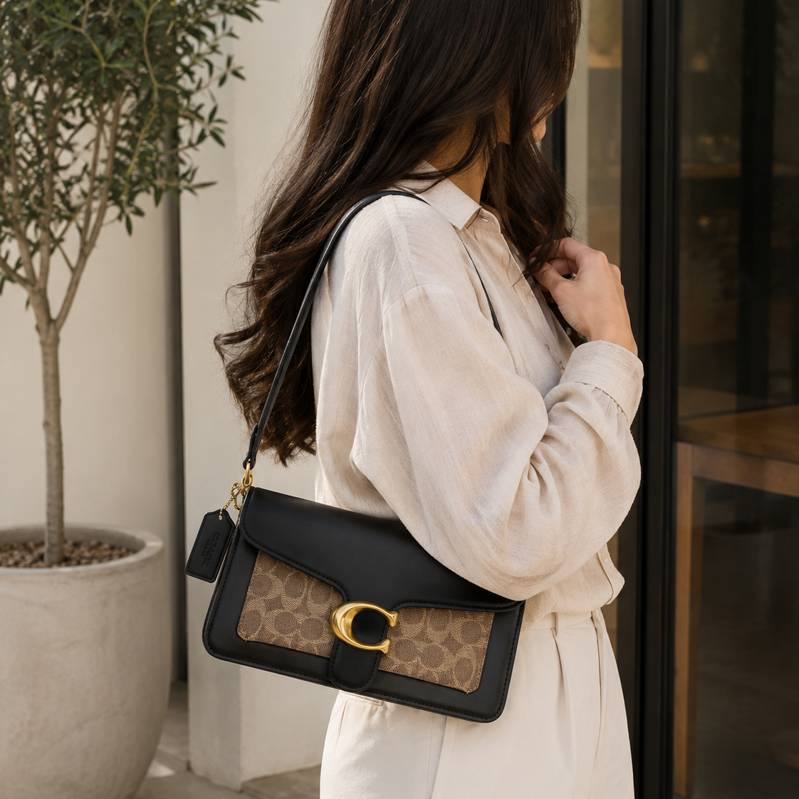 Coach Tabby 26 Shoulder Bag - Black Signature