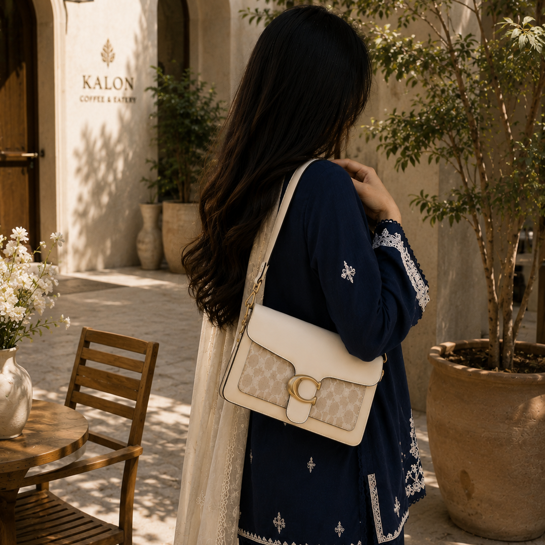 Coach Tabby 26 Shoulder Bag - White Signature