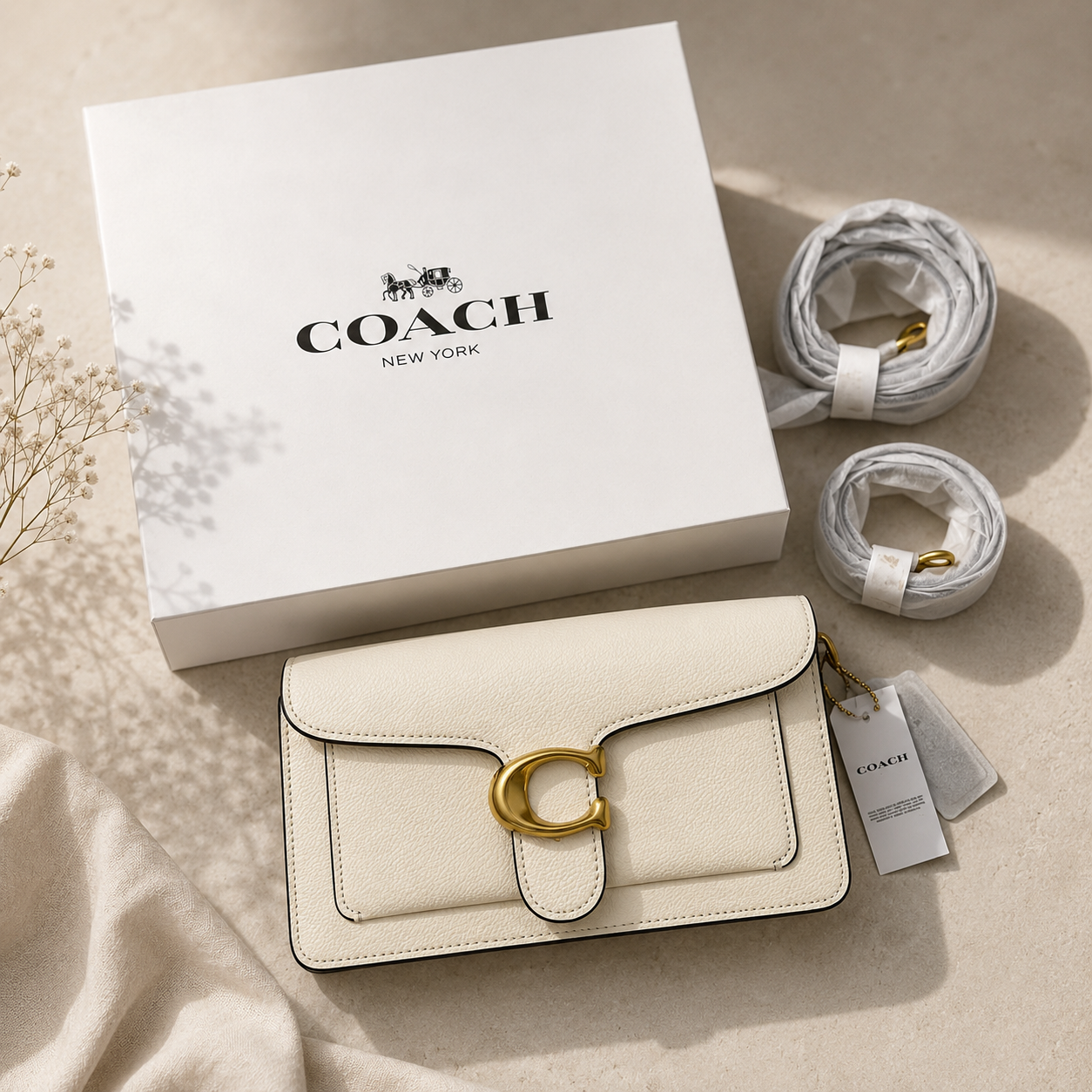 Coach Tabby 26 Shoulder Bag - White