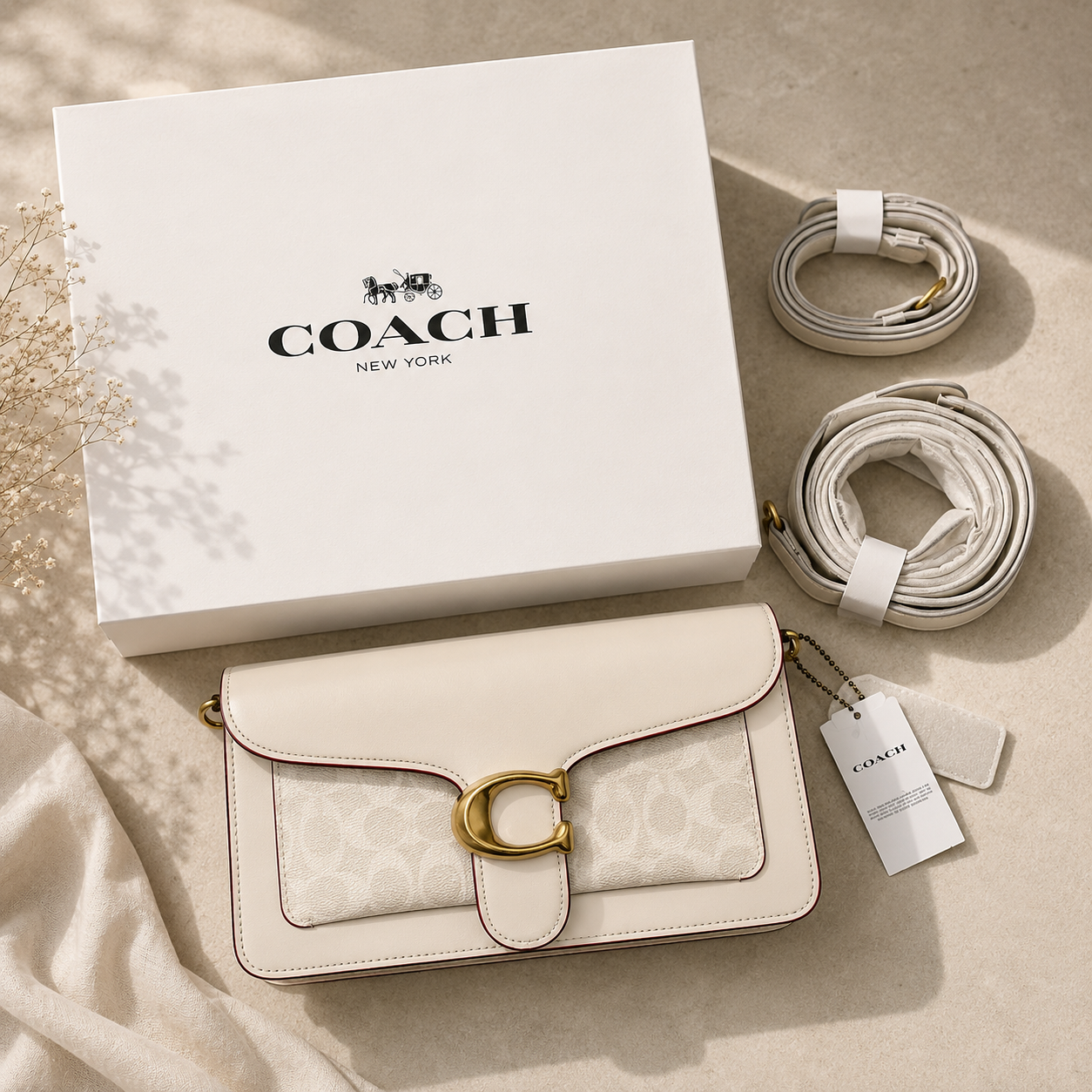 Coach Tabby 26 Shoulder Bag - White Signature