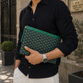 Unisex GoYard Conti Pouch - Green