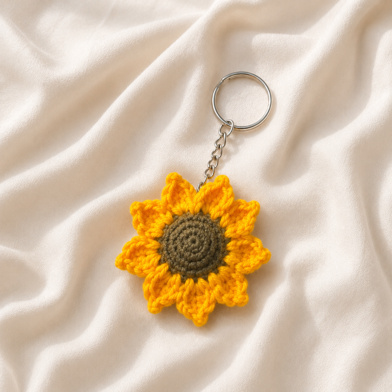 Sunflower Crochet Keychain - 100% Advance Payment