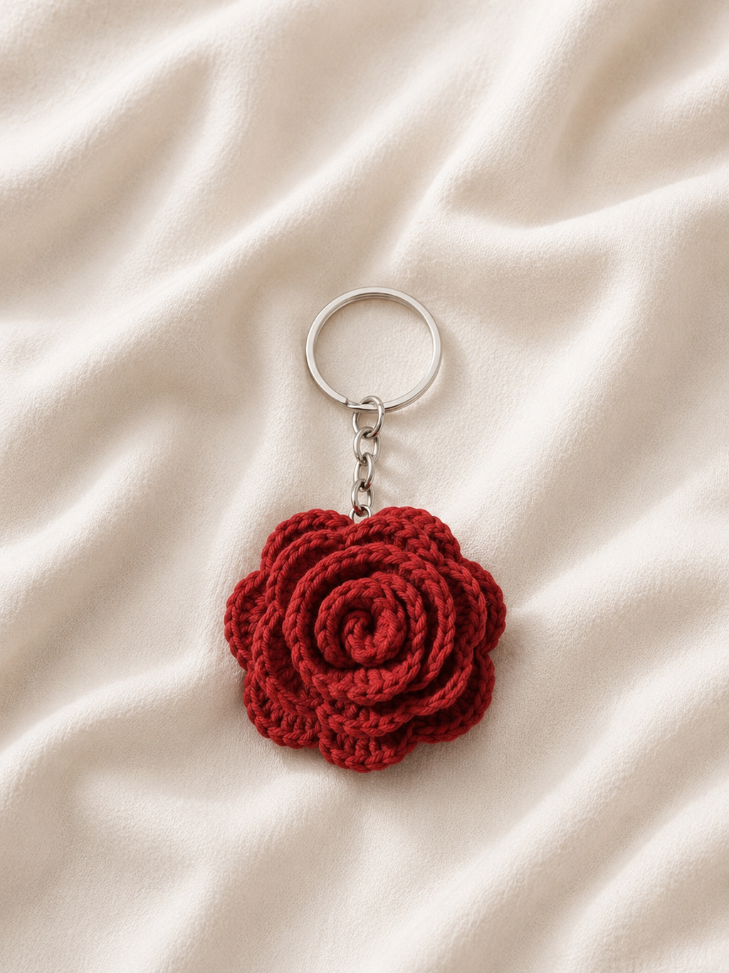 Rose Crochet Keychain - 100% Advance Payment