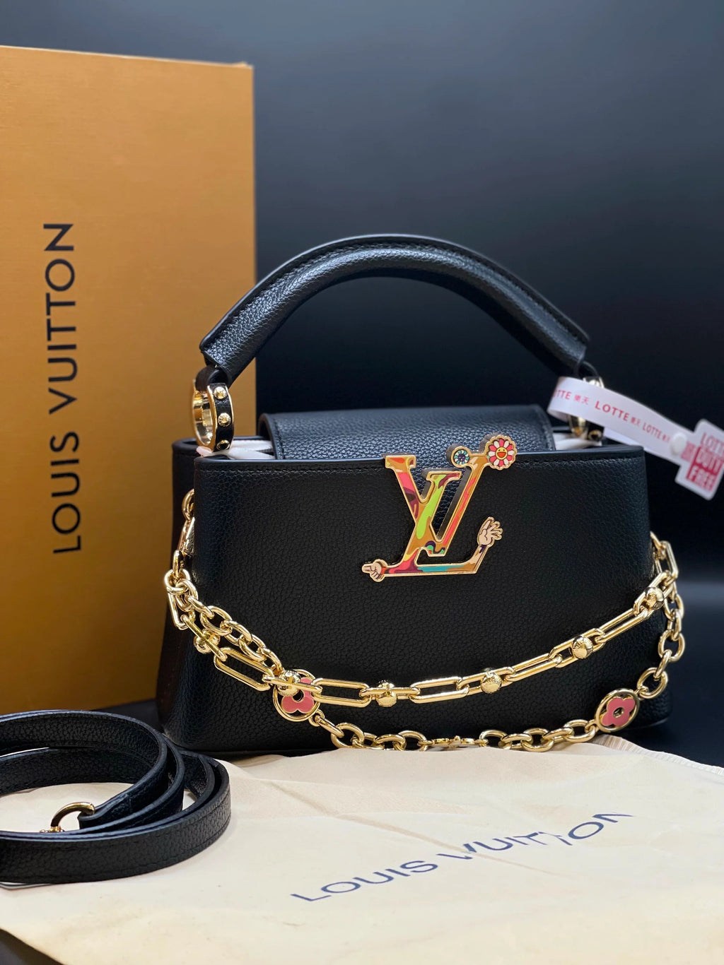 Louis Vuitton Capucine Mini Handbag — Black