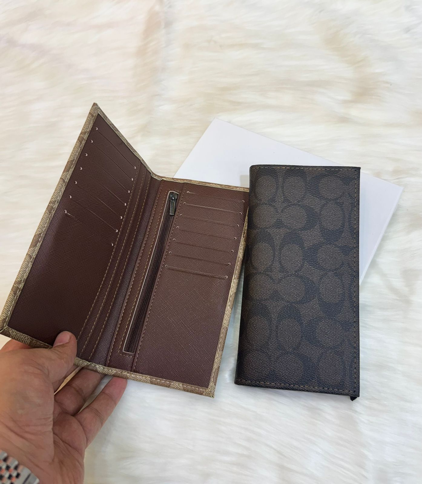 Coach Long Wallet in Signature Canvas