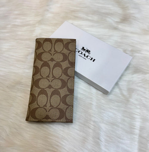 Coach Long Wallet in Signature Canvas