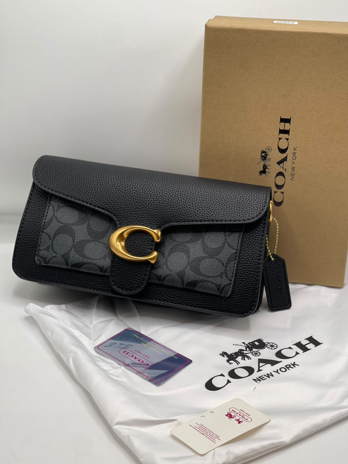 Coach Tabby 26 Shoulder Bag – Black Signature Canvas