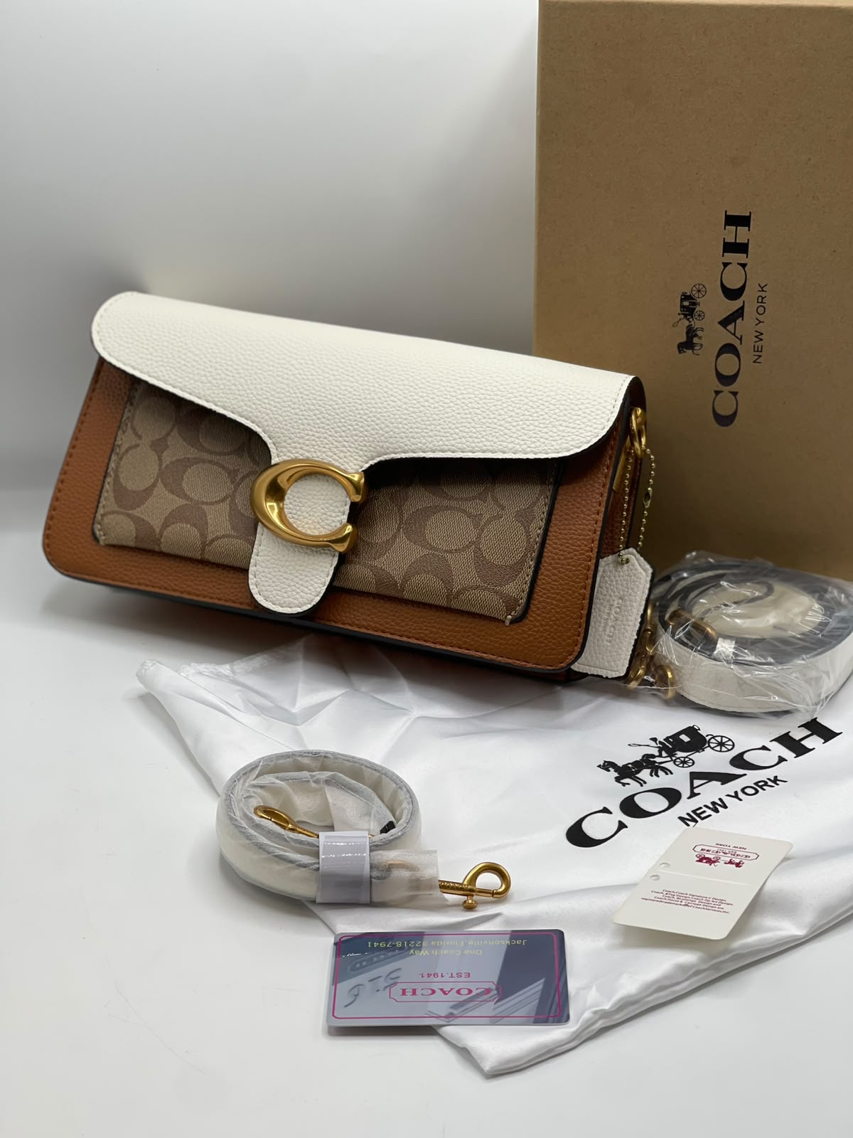 Coach Tabby 26 Shoulder Bag – Chalk & Saddle Signature Canvas