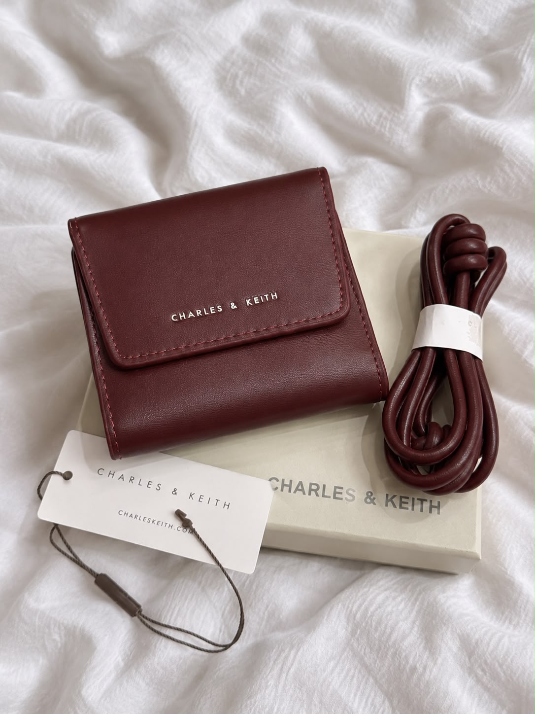 Charles & Keith Premium Wallet (Maroon)