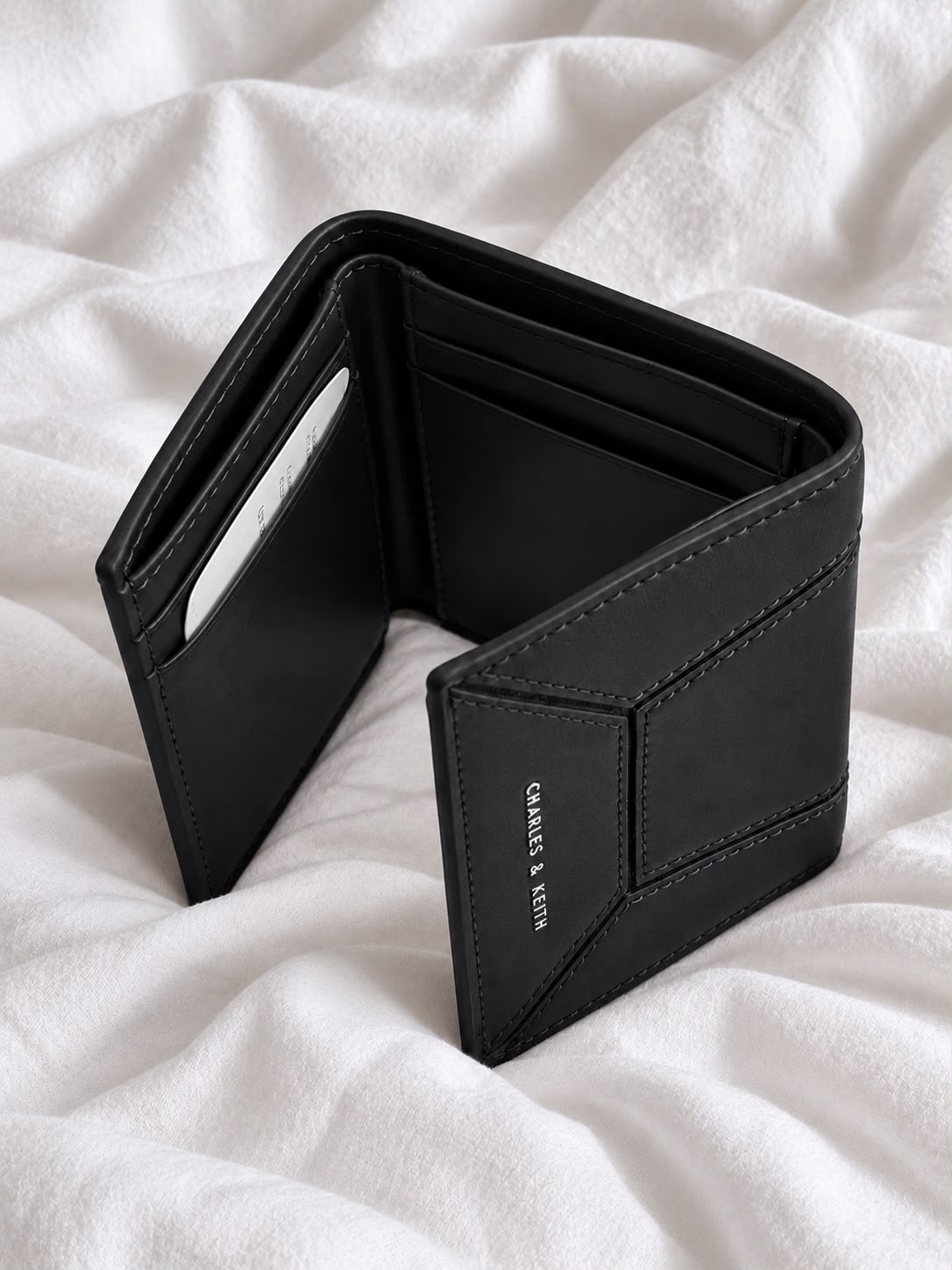 Charles & Keith Unisex Wallets and Card Holders (Black)