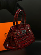 Hermes Crocodile Handbag - Maroon