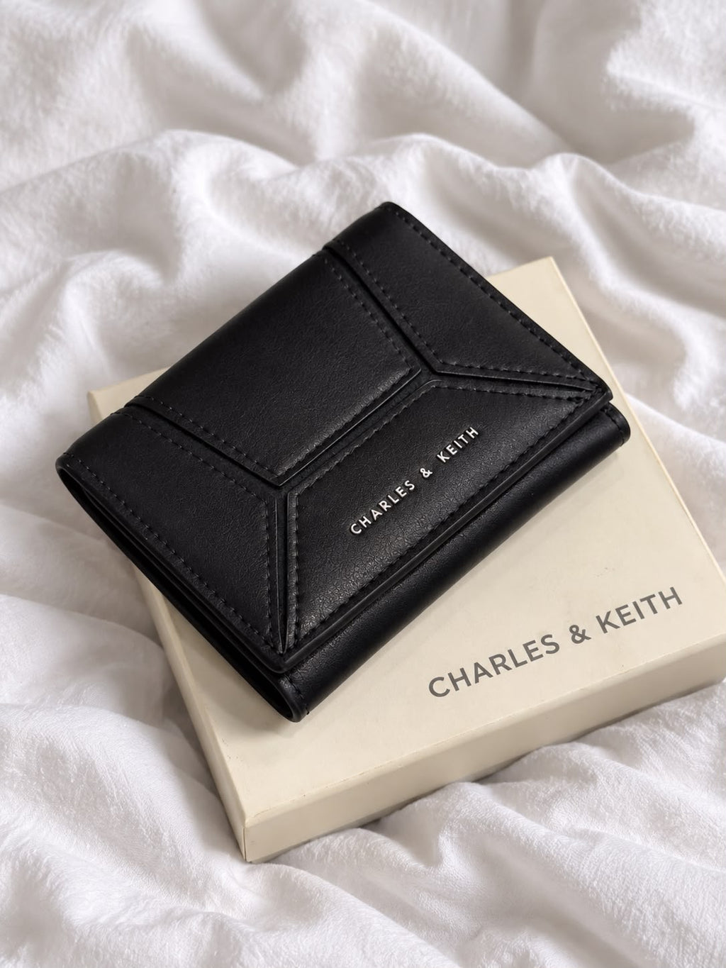 Charles & Keith Unisex Wallets and Card Holders (Black)
