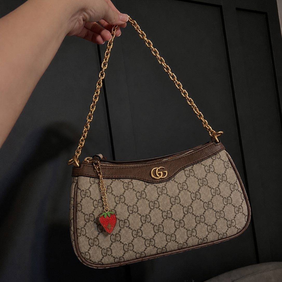 Gucci Ophidia GG Mini Bag with Strawberry Charm