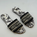 Christian Dior Canvas Slide - Black