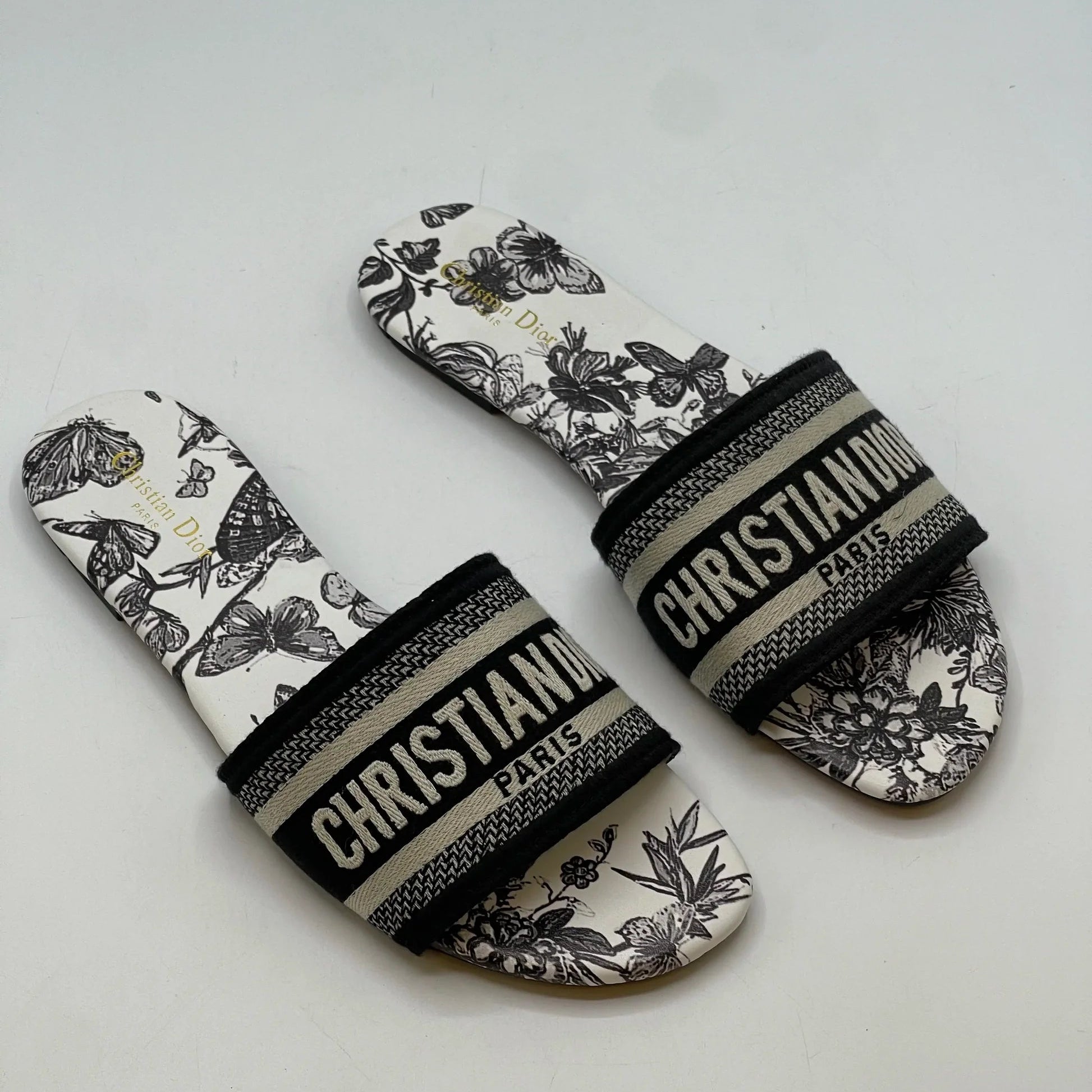 Christian Dior Canvas Slide - Black
