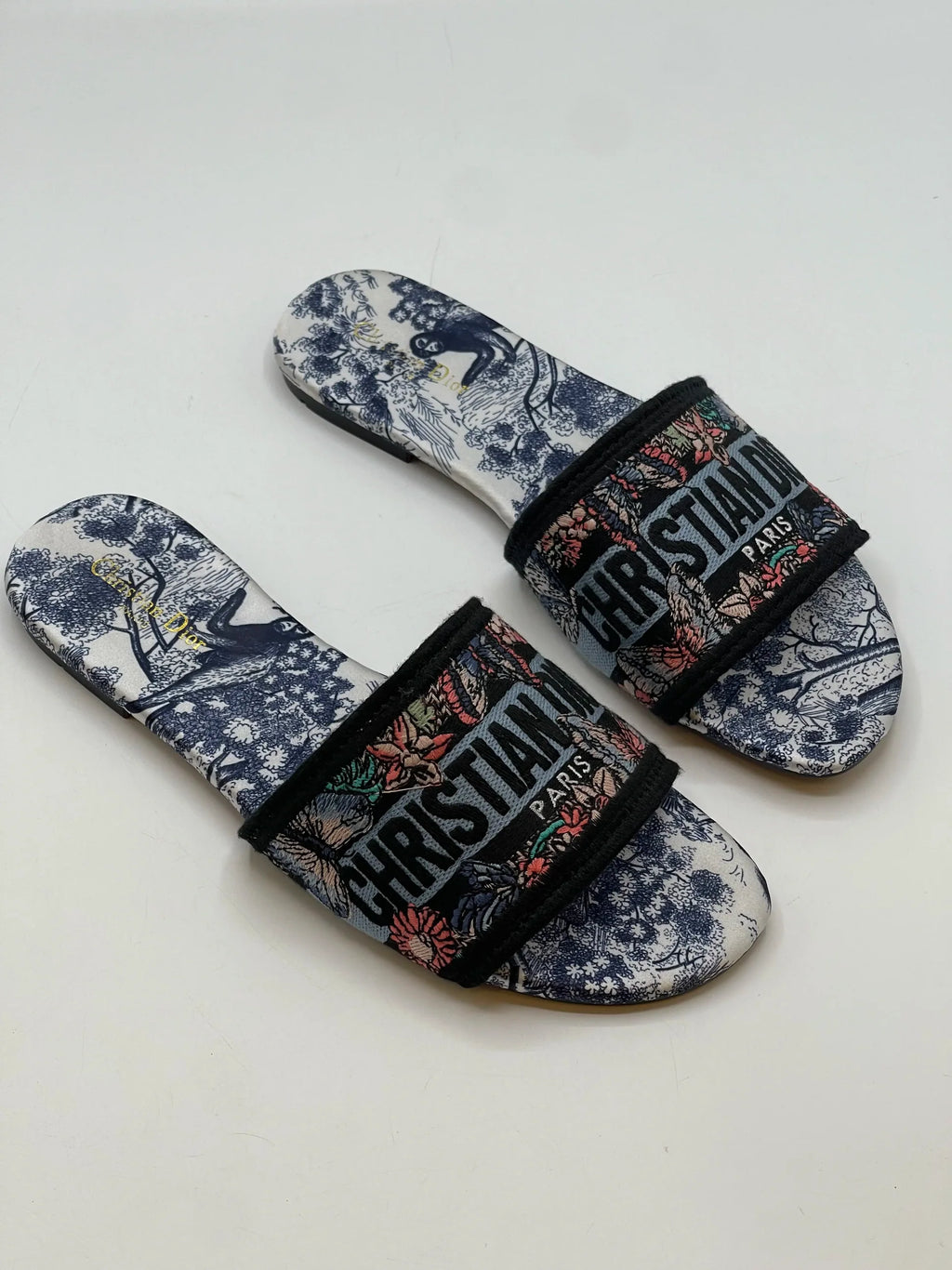 Christian Dior Canvas Slide - Blue