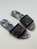Christian Dior Canvas Slide - Blue