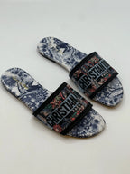Christian Dior Canvas Slide - Blue