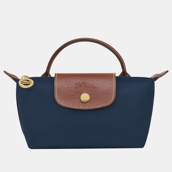 Long Champ Le Pliage Pouch With Handle Cross Body / Snatchel