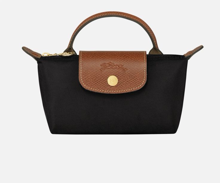 Long Champ Le Pliage Pouch With Handle Cross Body / Snatchel