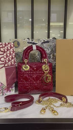 Christian Dior Lady Mini Handbag with Scarf