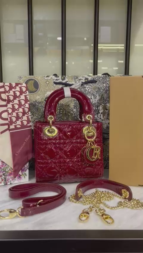 Christian Dior Lady Mini Handbag with Scarf