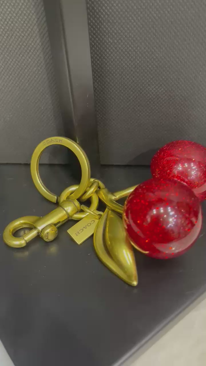 Coach Cherry Bag Charm Keychain