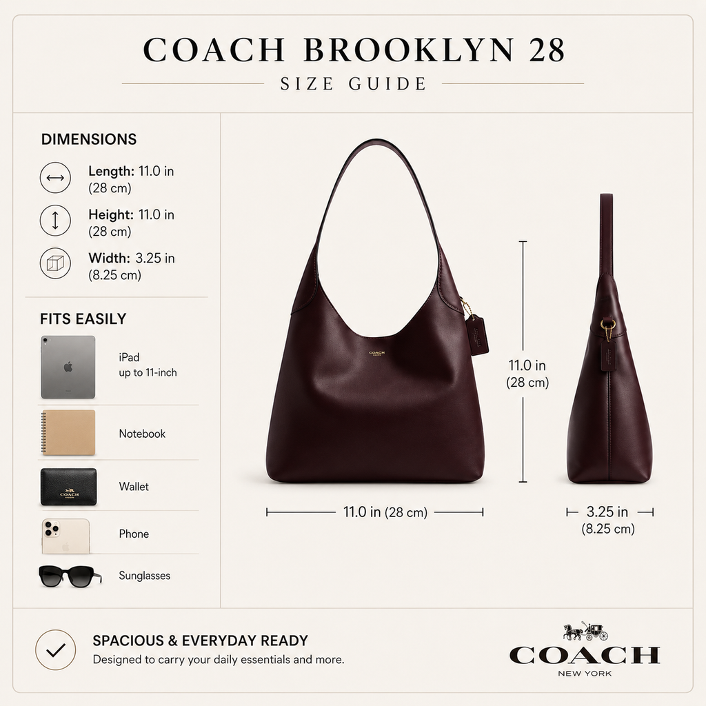 COACH Brooklyn 28 Leather Shoulder Bag