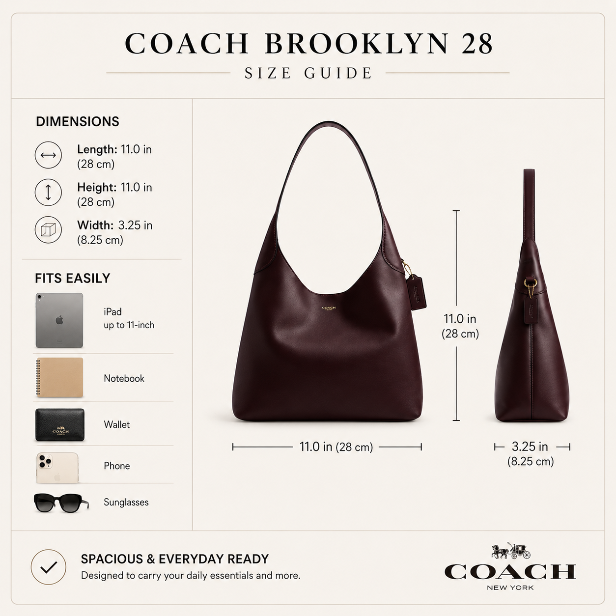 COACH Brooklyn 28 Leather Shoulder Bag